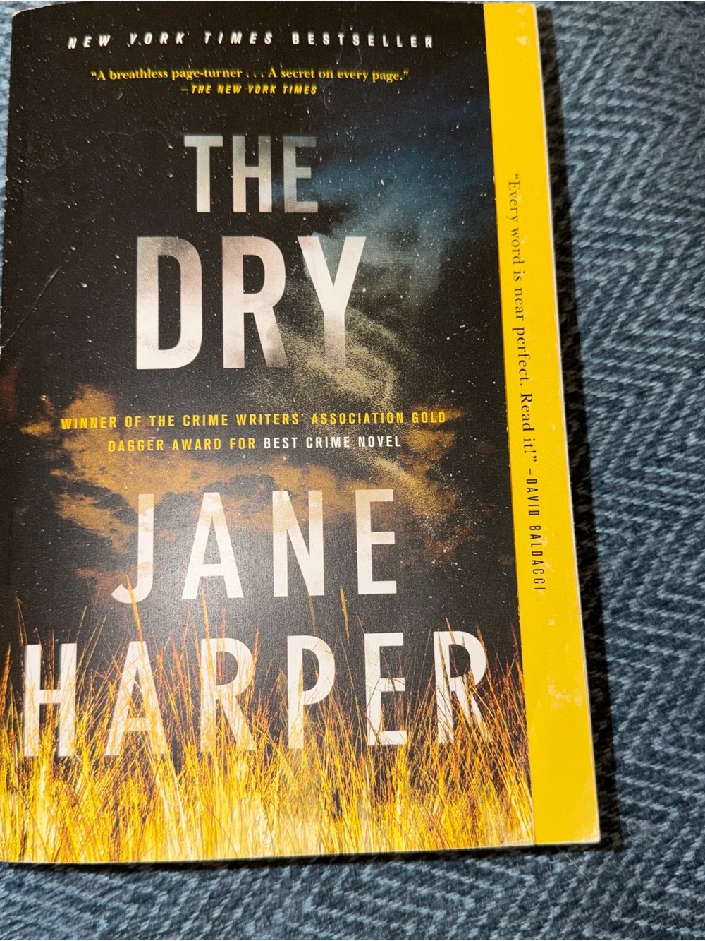 Harper 'The Dry' Decorative Cover Art Print in Black and Yellow